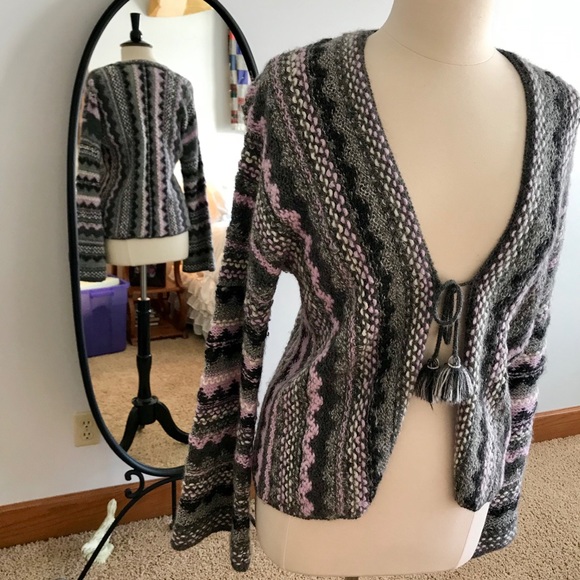 Sweaters - EUC Calypso St Barth cardigan sweater with tassels